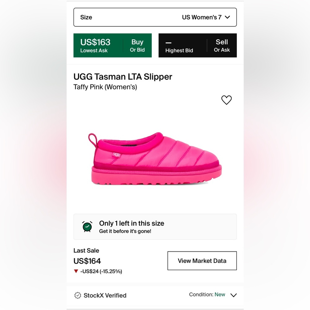 Ugg Tasman LTA Slipper Taffy Pink